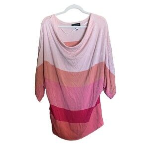 Lane Bryant Womens Plus Size 22/24 Multicolor Stripe Cowl Neck Pullover Sweater